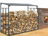 Heavy Duty Firewood Log Rack Large Storage Holder Shed Rack Outdoor Garden Yard V767-CHJ-Z83-V1