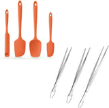 600F Heat Resistant Silicone Spatulas Kitchen Cooking Mixing Utensils and V1258-DP02-C-366