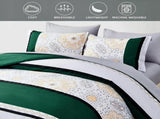 Emerald Verde Paisley Luxe Quilt / Doona / Duvet Cover set V745-AQ081933K3