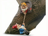 Hanging Gnome Garden Statue Decoration, Garden Gnome Statue Figurine Ornament for Indoor Outdoor V1192-AZ-W-15872