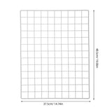 White Metal Wall Grid Set of 2 for Stylish Photo Display and Multi-Purpose Storage Organizer V1366-AZ2-W-17167
