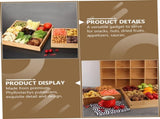 Drawer Organizer - Sorting Box with 9 Compartments - Bamboo Tea Box - Small Storage Trays - Desk V1189-WXF-260203-00465