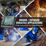 VEVOR Welding Screen with Frame 6' x 8' Welding Curtain Screen on 4 Wheels Green V952-DMSHJPF6X8YCRA6FOV0