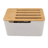 Router Storage Box Large Space Multi Hole Bit Bamboo Cover Home WiFi Router Organizer V1294-YM0703-3117230058411