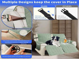 Waterproof Recliner Chair Cover with Pocket, Non-Slip Recliner Covers for Small Recliners, Washable V1192-AZ-W-25013