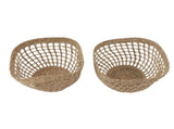 2PCS Woven Basket Handwoven Sea Grass Storage Basket for Flower Plant Farmhouse Home Decor V1294-YM0706-3117230158611