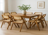 Levede 8X Foldable Rattan Dining Chairs CH1080-2-WAX4