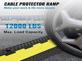 5 PCs Rubber Cable Protector, 2 Channel, 12000 lbs/axle Capacity Heavy Duty Hose Wire Cover V952-SKCDL52WH1111U72JV0