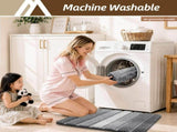 Bathroom Rugs,Ultra Soft Absorbent Bath Mat,Beige Non-Slip TPR Backing Stays in Place, Machine V1107-113-28253-GRY4