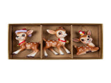 Christabelle 3 Reindeer Christmas Ornaments Assorted Cute Novelty Figures 9cm Xmas Tree Decorat 112_SHD2004