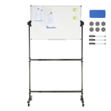91.5x61cm Rolling Magnetic Whiteboard, Double-sided Mobile Whiteboard, Adjustable Height Dry Erase V952-BBYCDL3624ABSW8OMV0