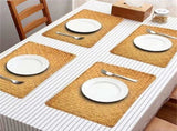 QZS Farmhouse Wicker Placemats,Woven Rattan Place Mat,Rectangular Table Pat,Hand Bamboo Tea Cup V1189-WXFWAL-20260319-00127