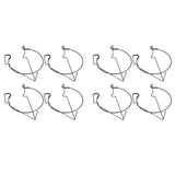 8pcs Railing Plant Pot Holder Iron Rack Floating Garden Flower Pot Stand Baskets Shelf for Outdoor V1294-YM0901-3111240144211