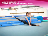 Powertrain Airtrack 20cm Thick 6m x 1m Inflatable Gymnastics Tumbling Mat Air Track - Blue IFM-XBO-006-BU