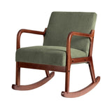 Artiss Rocking Armchair Nursing Chair Corduroy Green UPHO-E-ARM-01-COR-GN
