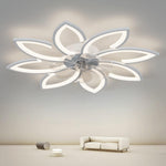 Modern Ceiling Light Fan, Low Profile, 6 Wind Speed, 3 Color V178-38617