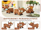 3Pcsland Cow Figurines Substantial Weight Hand Painted and Even Coloring for Calf Lover with V1366-AZ2-W-15032