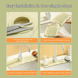 Faucet Mat for Kitchen Sink, 2024 Upgrade Faucet Guard Draining Mat Silicone Faucet Handle Drip V1258-DP02-C-2492