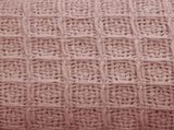 Cotton Waffle Blanket Dusty Pink Single V442-ATX-BLANKET-WAFFLE-DUSTYPINK-SB