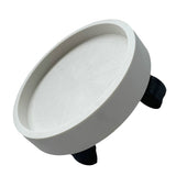 Flower Pot Tray Wheels Round Shape Removable Rotating Wheels Plant Stand for Balcony White 40 V1294-YM0706-3111230247712