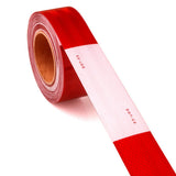 Reflective Safety Tape, Retroreflective Sheeting Pattern Alternating White and Red Color Segments, V1369-AZ3-W-07049