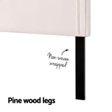 Artiss Bed Frame Bed Head Headboard King Velvet IRIS Beige BED-HEAD-IRIS-K-BG