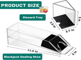 Blackjack Shoe and Discard Tray Clear Acrylic Blackjack Dealing Shoe Card Dispenser for Playing V1258-DP02-C-2742