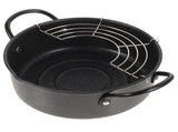 1Set Iron Frying Pot with Oil Drainer Rack Non Stick Deep Fryer Pan for Tempura and Family Use V1366-AZ2-W-21830