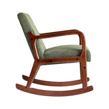 Artiss Rocking Armchair Nursing Chair Corduroy Green UPHO-E-ARM-01-COR-GN