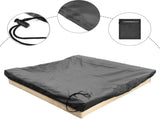 Waterproof sandbox cover - with drawstring - black - 150 x 150 x 20 cm - for sandbox pool patio V1188-NK-BOL-199