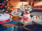 Christmas Snowman Treats Holder Santa Holding Tray Fruit Bowl Rack Resin Home Party Food Snack V1294-YM0523-10317068