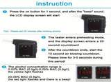 Black AT-858 Breathalyzer Alcohol Detection BAC Tester Portable Breathalyzer LED V1347-108-18644