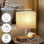 Gominimo Bedside Lamp Vintage 3 Dimmable Light Table Desk with Phone Stand Grey V227-3720402141580