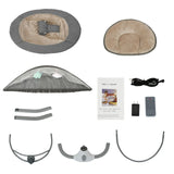 Electric Baby Bouncer Swing Chair Cradle Rocker Grey 65x70x53cm with Music Toys V178-59295