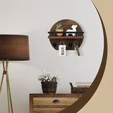 Handcrafted wooden wall organizer with partitioned storagend multifunctional use, easily creating V1232-QBZWJ-XYL-003