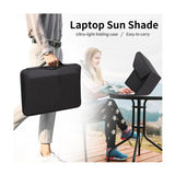 M Size Portable Laptop Sun Shade and Privacy Hood - Foldable Anti-Glare Screen Cover with Storage V888-ELOSUNG56494