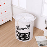 Foldable Fabric Laundry Basket Cotton Laundry Large Bag Collapsible Storage Basket V1294-YM0717-10134599