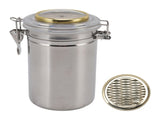 Cigar Jar Stainless Steel Silicone Ring with Hygrometer Waterproof Sealed Storage Jar for Home V1294-YM0626-3118220331214