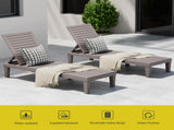 Gardeon Sun Lounge Adjustable Recliner Patio Outdoor Furniture Lightweight Brown FF-LOUNGE-PP-BR