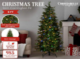 Christabelle 6ft Slim Carrington Fir Christmas Tree Multi Functional White & Coloured LED Light 112_NATCF6S