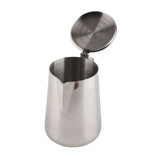 Stainless Steel Coffee Cup Mug Milk Frothing Pitcher Jug with Lid for Latte Coffee Art V1294-YM0727-JY11414-06