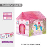 Kids Play Tent Theme House for Indoor Outdoor Fun, Space Princess Ocean Design with Ball Pit, V1341-ZY-KP22UTV3-PRINCESS2-PINK