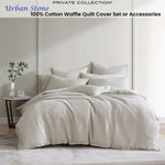 Private Collection Urban Stone 100% Cotton Waffle Quilt Cover Set Queen V442-LED-QUILTCS-URBANWAFFLE-STONE-QS