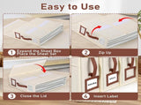 4 Pack Bed Sheet Organizers and Storage, Foldable Sheet Organizer for Linen Closet, Bed Sheet V1258-DP02-C-1113