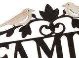 Laser Cut Family w Lovebirds Wall Art 51cm V637-06972FAM