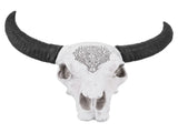 Resin Bull Head Wall Hanging Decoration Long Horn Animal Sculpture Background Wall Home Ornament V1294-YM0710-3115210116211