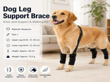 L Size Adjustable Dog Knee Brace set - Include front and hind legs Soft Neoprene Leg Support Sleeve V888-ELOSUNG56002