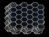 Tiles 3D Peel and Stick Wall Tile Hexagonal Mosaic Black 10 Sheets V63-837081