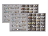 Large Velvet Jewelry Tray Display Drawer Inserts 2 Pack Stackable Jewelry Organizer for Earring V1107-107-38881-BEG1