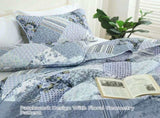 Radiant Summer Breeze patchwork 3 Pc Bedspread & Pillow Cover Set V745-AC090592Q13U